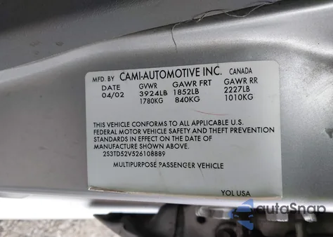 2002 Suzuki Vitara Jlx from USA, damaged, VIN 2S3TD52V526108889